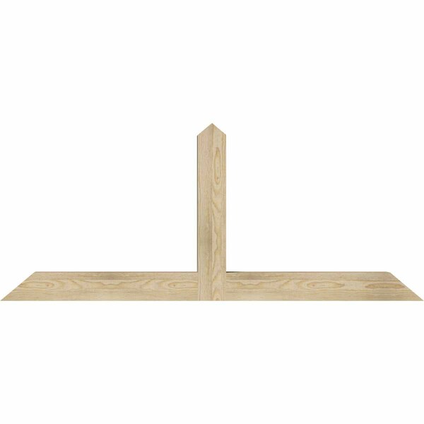 Ekena Millwork Portland Rough Sawn Timber Gable Bracket, Douglas Fir, 60"W x 25"H x 4"D x 4"F, 10/12 Pitch GBW060X25X0404POR00RDF - main